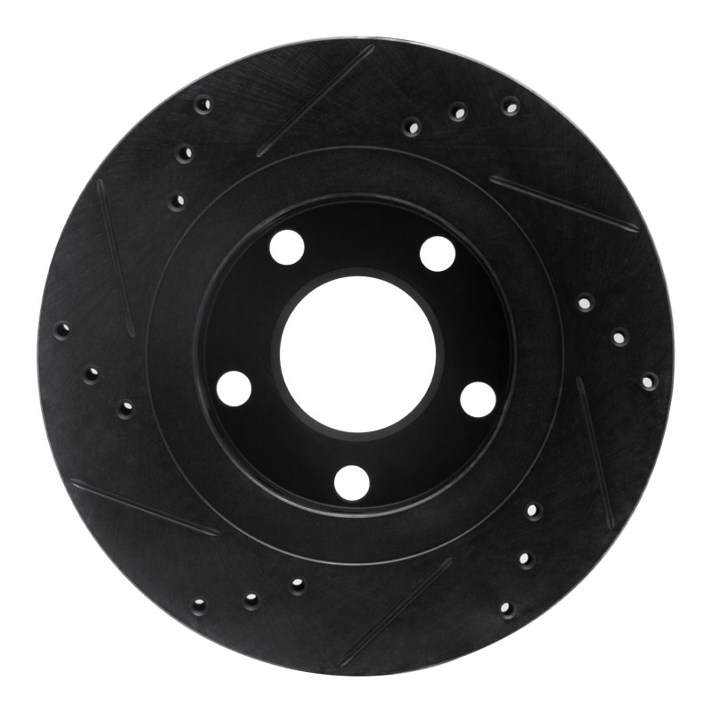 Audi A8 Brake Rotor (1) - Rear Right - R1 Concepts - Drilled & Slotted - Black - `00-`03